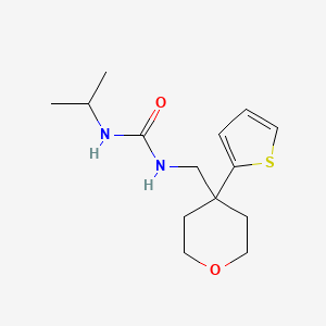 1-isopropyl-3-((4-(thiophen-2-yl)tetrahydro-2H-pyran-4-yl)methyl)urea