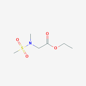 molecular formula C6H13NO4S B2852519 Ethyl 2-(N-methylmethylsulfonamido)acetate CAS No. 58742-72-6