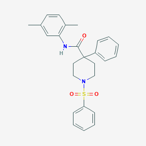 molecular formula C26H28N2O3S B285252 N-(2,5-dimethylphenyl)-4-phenyl-1-(phenylsulfonyl)-4-piperidinecarboxamide 