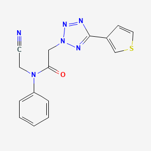 N-(cyanomethyl)-N-phenyl-2-[5-(thiophen-3-yl)-2H-1,2,3,4-tetrazol-2-yl]acetamide