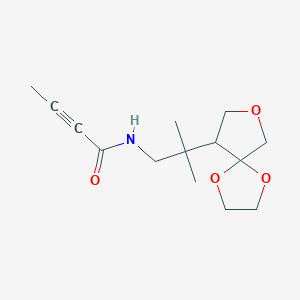 N-[2-Methyl-2-(1,4,7-trioxaspiro[4.4]nonan-9-yl)propyl]but-2-ynamide