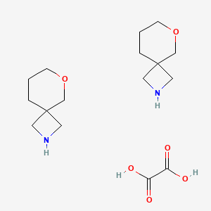 molecular formula C16H28N2O6 B2852529 6-Oxa-2-azaspiro[3.5]nonane hemioxalate CAS No. 1389264-15-6; 1523606-37-2