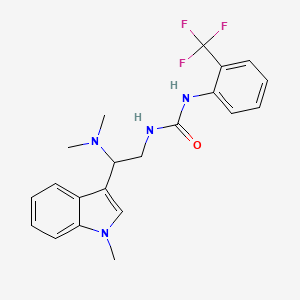 B2852540 1-(2-(dimethylamino)-2-(1-methyl-1H-indol-3-yl)ethyl)-3-(2-(trifluoromethyl)phenyl)urea CAS No. 1396866-26-4