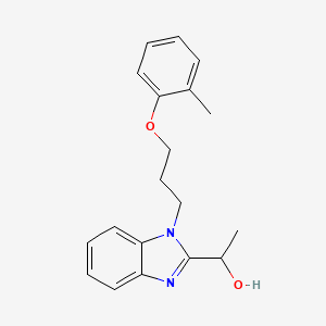 B2852544 1-[1-(3-o-Tolyloxy-propyl)-1H-benzoimidazol-2-yl]-ethanol CAS No. 615279-94-2