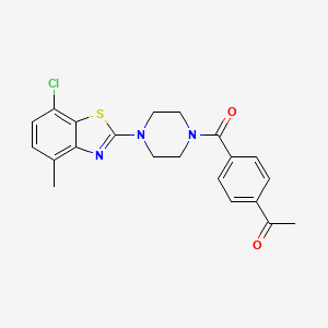 1-(4-(4-(7-Chloro-4-methylbenzo[d]thiazol-2-yl)piperazine-1-carbonyl)phenyl)ethanone