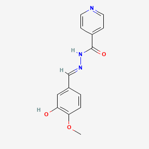 (E)-N'-(3-hydroxy-4-methoxybenzylidene)isonicotinohydrazide