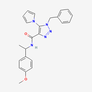 1-benzyl-N-[1-(4-methoxyphenyl)ethyl]-5-(1H-pyrrol-1-yl)-1H-1,2,3-triazole-4-carboxamide