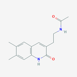 molecular formula C15H18N2O2 B2852567 N-(2-(6,7-dimethyl-2-oxo-1,2-dihydroquinolin-3-yl)ethyl)acetamide CAS No. 851402-90-9