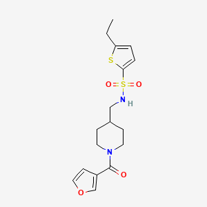 5-ethyl-N-((1-(furan-3-carbonyl)piperidin-4-yl)methyl)thiophene-2-sulfonamide