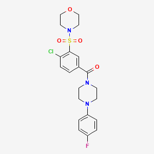 4-Chloro-3-(morpholin-4-ylsulfonyl)phenyl 4-(4-fluorophenyl)piperazinyl ketone