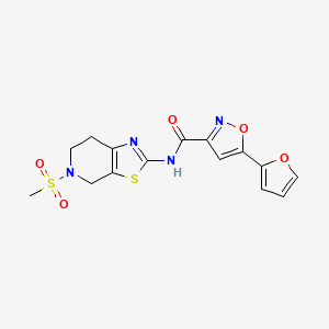 5-(furan-2-yl)-N-(5-(methylsulfonyl)-4,5,6,7-tetrahydrothiazolo[5,4-c]pyridin-2-yl)isoxazole-3-carboxamide