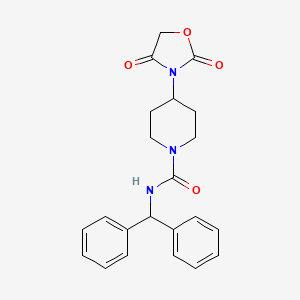 molecular formula C22H23N3O4 B2852584 N-benzhydryl-4-(2,4-dioxooxazolidin-3-yl)piperidine-1-carboxamide CAS No. 2320535-90-6