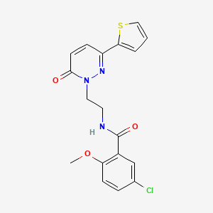 5-chloro-2-methoxy-N-(2-(6-oxo-3-(thiophen-2-yl)pyridazin-1(6H)-yl)ethyl)benzamide