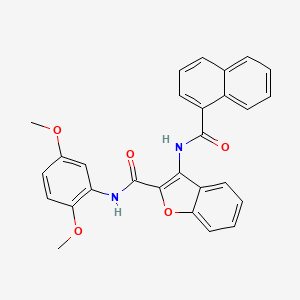 molecular formula C28H22N2O5 B2852586 3-(1-naphthamido)-N-(2,5-dimethoxyphenyl)benzofuran-2-carboxamide CAS No. 888466-83-9