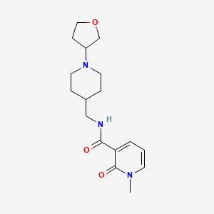 1-methyl-2-oxo-N-((1-(tetrahydrofuran-3-yl)piperidin-4-yl)methyl)-1,2-dihydropyridine-3-carboxamide