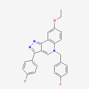 molecular formula C25H19F2N3O B2852593 8-ethoxy-3-(4-fluorophenyl)-5-[(4-fluorophenyl)methyl]-5H-pyrazolo[4,3-c]quinoline CAS No. 866589-80-2