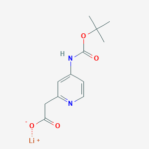 molecular formula C12H15LiN2O4 B2852605 Lithium;2-[4-[(2-methylpropan-2-yl)oxycarbonylamino]pyridin-2-yl]acetate CAS No. 2247104-55-6