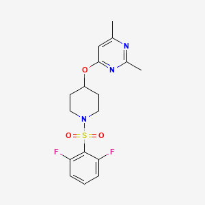 4-((1-((2,6-Difluorophenyl)sulfonyl)piperidin-4-yl)oxy)-2,6-dimethylpyrimidine