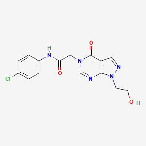N-(4-chlorophenyl)-2-[1-(2-hydroxyethyl)-4-oxopyrazolo[3,4-d]pyrimidin-5-yl]acetamide