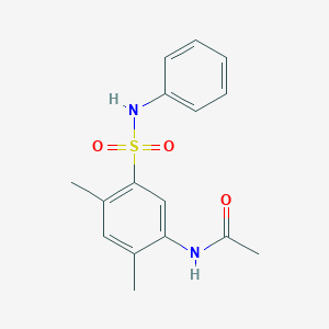 molecular formula C16H18N2O3S B285261 N-[5-(anilinosulfonyl)-2,4-dimethylphenyl]acetamide 