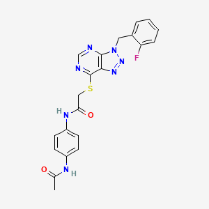 N-(4-acetamidophenyl)-2-((3-(2-fluorobenzyl)-3H-[1,2,3]triazolo[4,5-d]pyrimidin-7-yl)thio)acetamide