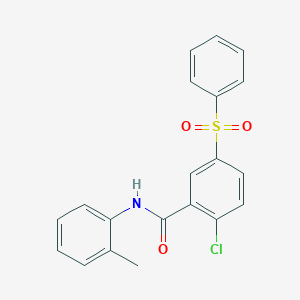 2-chloro-N-(2-methylphenyl)-5-(phenylsulfonyl)benzamide