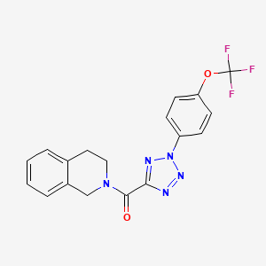 (3,4-dihydroisoquinolin-2(1H)-yl)(2-(4-(trifluoromethoxy)phenyl)-2H-tetrazol-5-yl)methanone