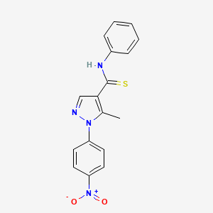 5-methyl-1-(4-nitrophenyl)-N-phenyl-1H-pyrazole-4-carbothioamide