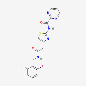 N-(4-(2-((2,6-difluorobenzyl)amino)-2-oxoethyl)thiazol-2-yl)pyrimidine-2-carboxamide