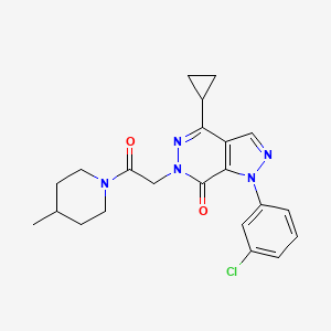 1-(3-chlorophenyl)-4-cyclopropyl-6-(2-(4-methylpiperidin-1-yl)-2-oxoethyl)-1H-pyrazolo[3,4-d]pyridazin-7(6H)-one