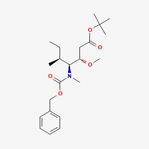 molecular formula C22H35NO5 B2852643 tert-Butyl (3S,4S,5S)-4-(((benzyloxy)carbonyl)(methyl)amino)-3-methoxy-5-methylheptanoate CAS No. 154633-73-5