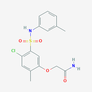 2-[4-Chloro-2-methyl-5-(3-toluidinosulfonyl)phenoxy]acetamide