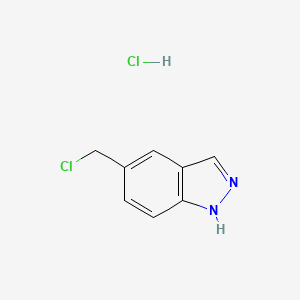 molecular formula C8H8Cl2N2 B2852650 5-(Chloromethyl)-1H-indazole hydrochloride CAS No. 1956310-09-0