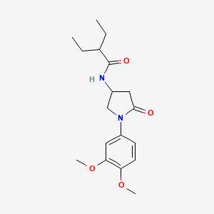 N-(1-(3,4-dimethoxyphenyl)-5-oxopyrrolidin-3-yl)-2-ethylbutanamide