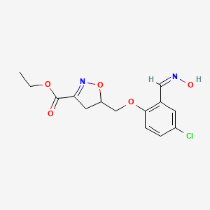 Ethyl 5-({4-chloro-2-[(hydroxyimino)methyl]phenoxy}methyl)-4,5-dihydro-3-isoxazolecarboxylate