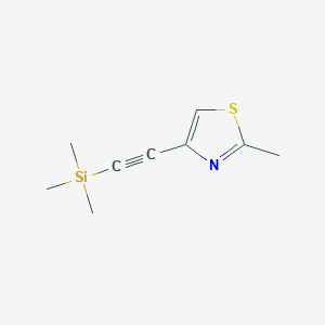 2-Methyl-4-[2-(trimethylsilyl)ethynyl]-1,3-thiazole