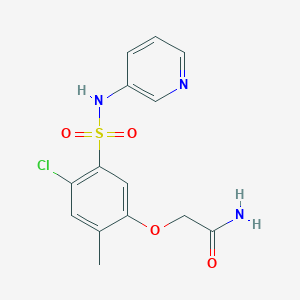 2-{4-Chloro-2-methyl-5-[(3-pyridinylamino)sulfonyl]phenoxy}acetamide