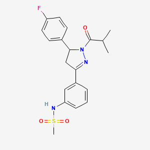 N-(3-(5-(4-fluorophenyl)-1-isobutyryl-4,5-dihydro-1H-pyrazol-3-yl)phenyl)methanesulfonamide