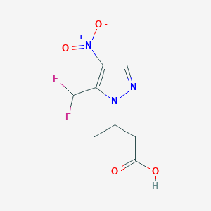 3-[5-(Difluoromethyl)-4-nitropyrazol-1-yl]butanoic acid