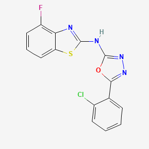 molecular formula C15H8ClFN4OS B2852666 5-(2-chlorophenyl)-N-(4-fluorobenzo[d]thiazol-2-yl)-1,3,4-oxadiazol-2-amine CAS No. 862975-13-1