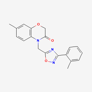 7-methyl-4-((3-(o-tolyl)-1,2,4-oxadiazol-5-yl)methyl)-2H-benzo[b][1,4]oxazin-3(4H)-one
