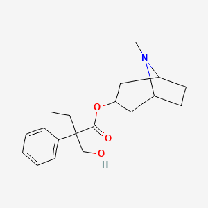 8-Methyl-8-azabicyclo[3.2.1]oct-3-yl 2-(hydroxymethyl)-2-phenylbutanoate