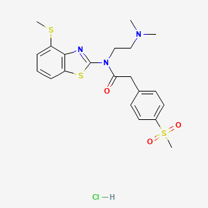 N-(2-(dimethylamino)ethyl)-2-(4-(methylsulfonyl)phenyl)-N-(4-(methylthio)benzo[d]thiazol-2-yl)acetamide hydrochloride