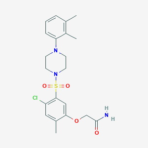 2-(4-Chloro-5-{[4-(2,3-dimethylphenyl)-1-piperazinyl]sulfonyl}-2-methylphenoxy)acetamide