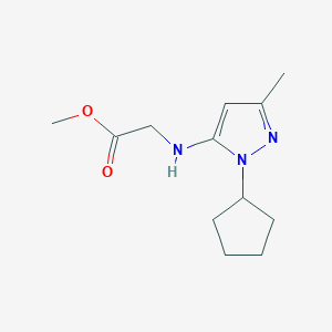 Methyl 2-[(2-cyclopentyl-5-methylpyrazol-3-yl)amino]acetate