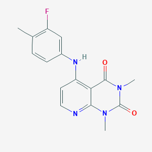 5-((3-fluoro-4-methylphenyl)amino)-1,3-dimethylpyrido[2,3-d]pyrimidine-2,4(1H,3H)-dione