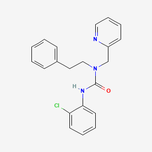 molecular formula C21H20ClN3O B2852690 3-(2-Chlorophenyl)-1-phenethyl-1-(pyridin-2-ylmethyl)urea CAS No. 1286721-47-8