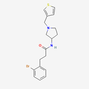 molecular formula C18H21BrN2OS B2852694 3-(2-bromophenyl)-N-(1-(thiophen-3-ylmethyl)pyrrolidin-3-yl)propanamide CAS No. 2309588-67-6