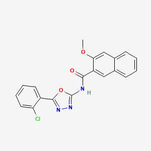 molecular formula C20H14ClN3O3 B2852698 N-[5-(2-chlorophenyl)-1,3,4-oxadiazol-2-yl]-3-methoxynaphthalene-2-carboxamide CAS No. 897734-90-6
