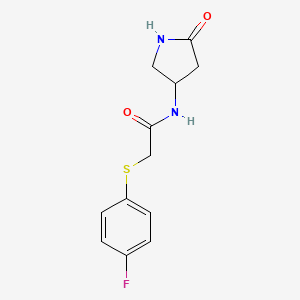 2-((4-fluorophenyl)thio)-N-(5-oxopyrrolidin-3-yl)acetamide